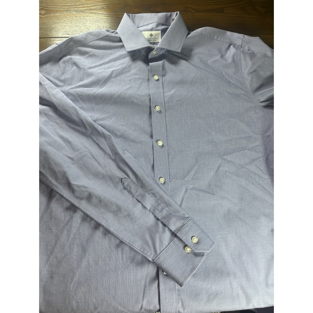 Ryan Seacrest Distinction Slim Fit Non Iron Purple Dress Shirt 16.5 36/37